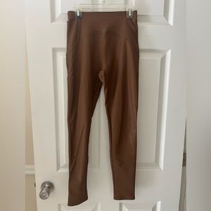 FAUX LEATHER COGNAC PANTS WOMEN